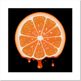 orange Slice fruit Posters and Art